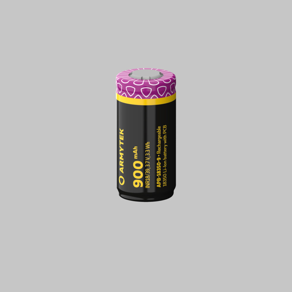 Armytek 18350 Li-Ion 900 mAh battery with PCB (protected)
