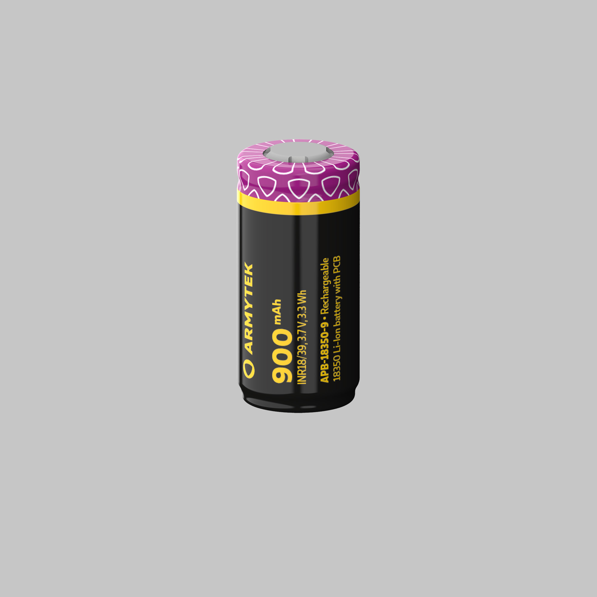 Armytek 18350 Li-Ion 900 mAh battery with PCB (protected)