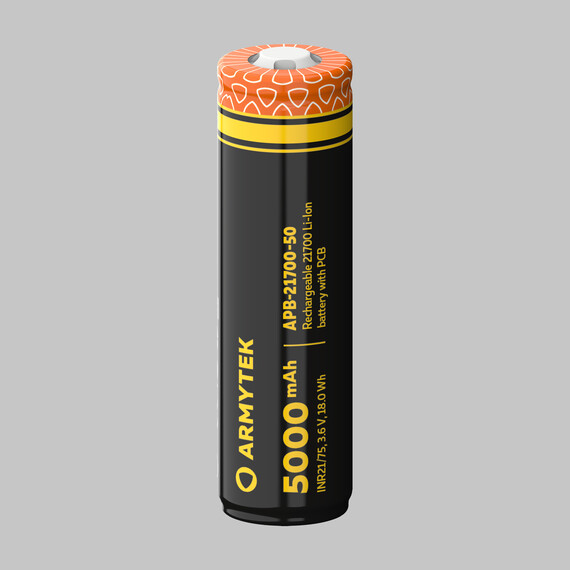 Armytek 21700 Li-Ion 5000 mAh battery with PCB (protected)